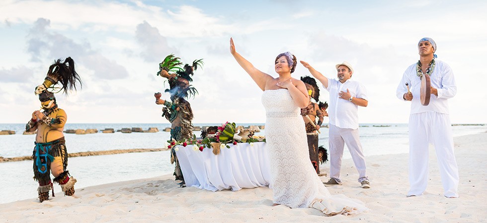 Mayan wedding in Cancun