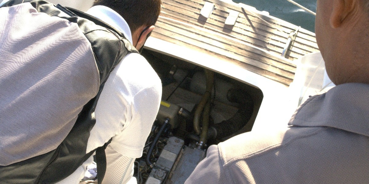 Catamaran engine overhaul
