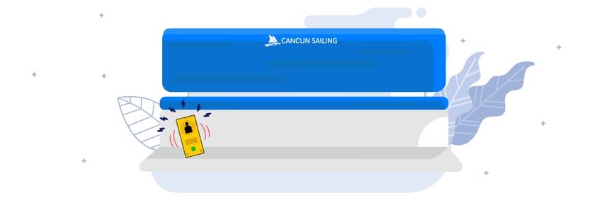 iPhone se cae al mar en tour de Cancun Sailing