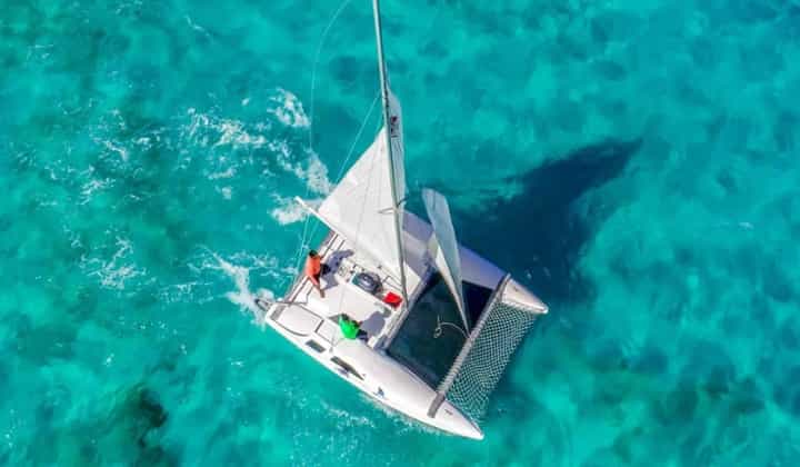 Catamaran Seawind sailing on the Caribbean Waters