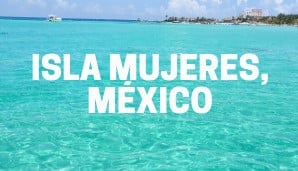 Isla Mujeres turquesa do mar da Playa Norte