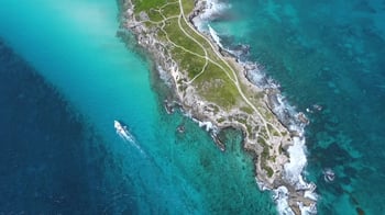 Aerial photo of Punta Sur in Isla Mujeres