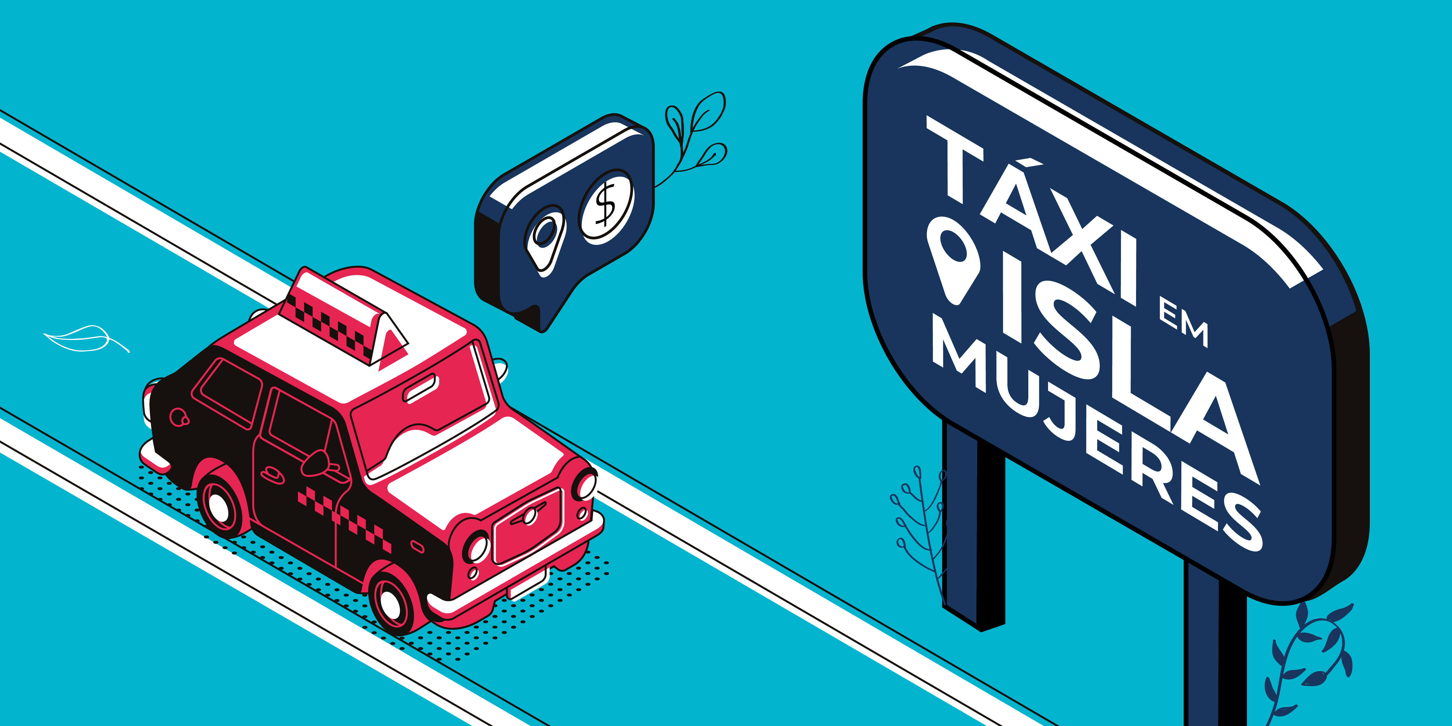 Taxi em Isla Mujeres